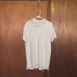 Goodfellow plain white loring polo